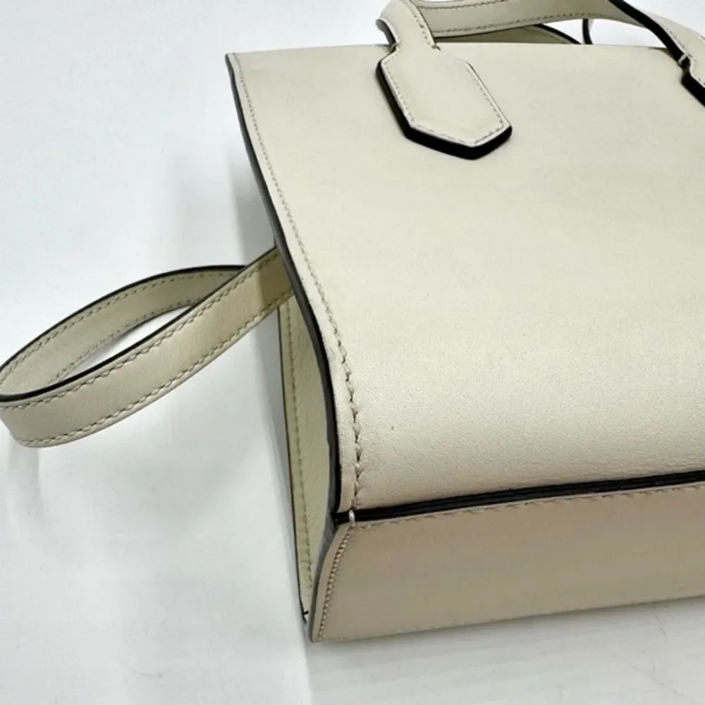 Auth Gucci Small Marmot Limited Edition Cream Leather 2way Tote Bag Preloved Ex+